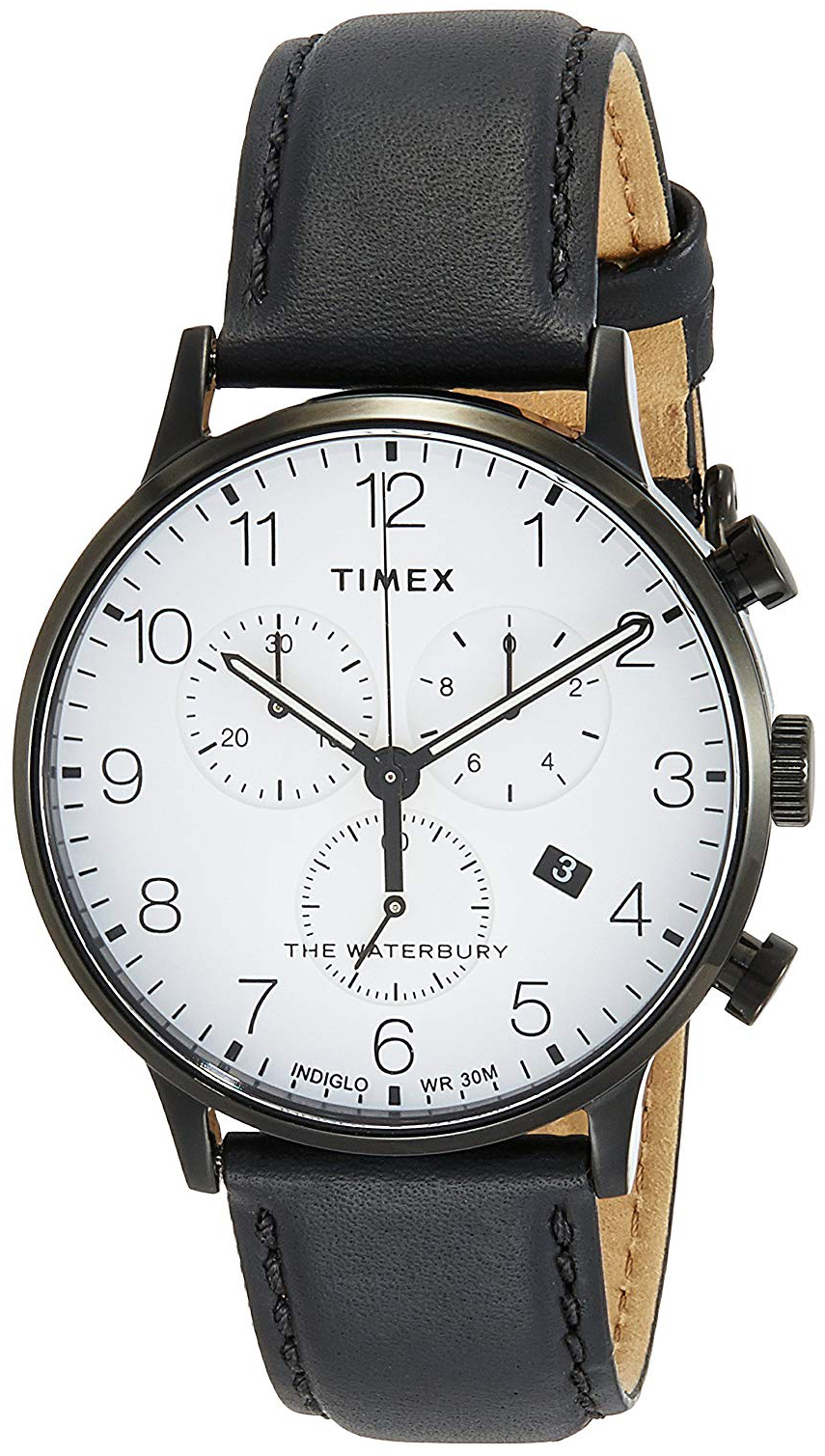 Timex 99999 Herreklokke TW2R72300 Hvit/Lær Ø40 mm - Timex