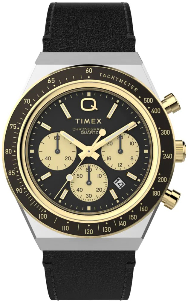 Timex Herreklokke TW2W64300 Q Sort/Lær Ø40 mm
