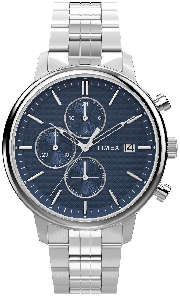 Timex Herreklokke TW2W67900 Trend Blå/Stål Ø45 mm