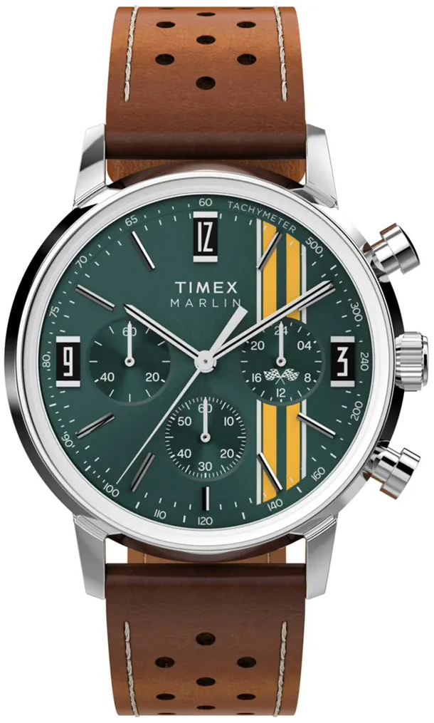 Timex Herreklokke TW2W99100 Marlin Grønn/Lær Ø40 mm