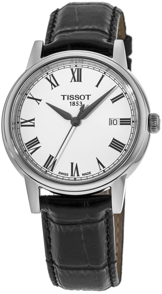 Tissot T-Classic Carson Herreklokke T085.410.16.013.00 Hvit/Lær Ø40