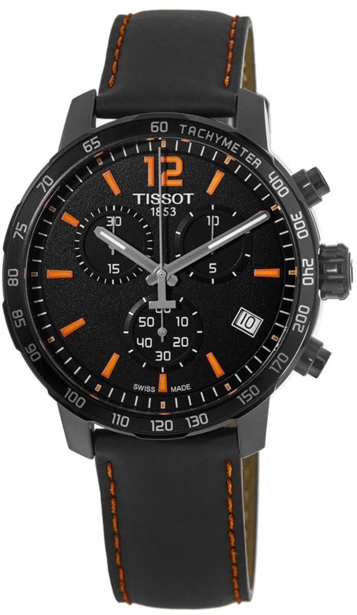 Tissot Tissot T-Sport Herreklokke T095.417.36.057.00 Sort/Lær Ø42 mm