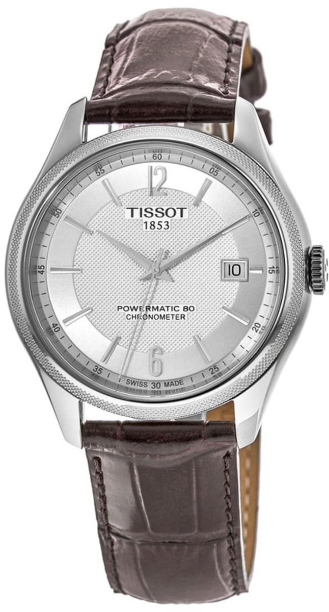 Tissot T-Classic Herreklokke T108.408.16.037.00 Sølvfarget/Lær Ø41