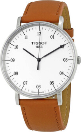 Tissot T-Classic Herreklokke T109.610.16.037.00 Hvit/Lær Ø42 mm