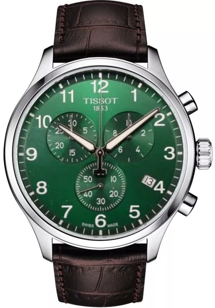 Tissot Herreklokke T116.617.16.092.00 T-Sport Grønn/Lær Ø45 mm