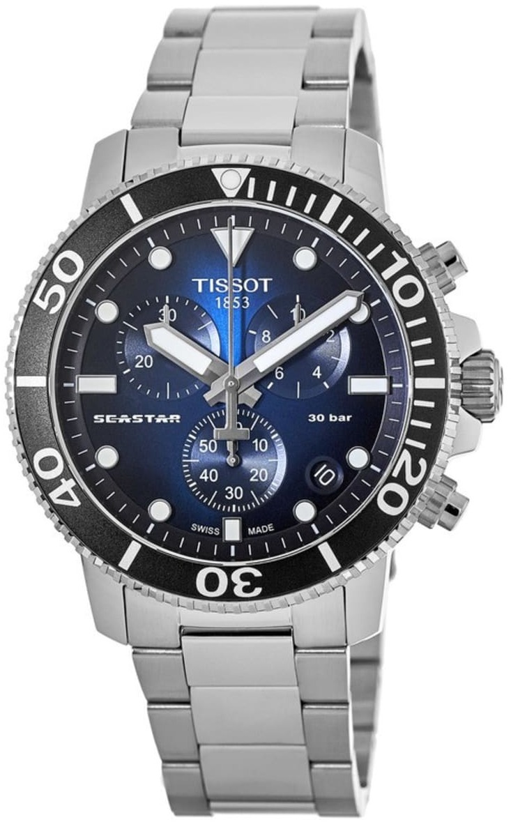 Tissot Herreklokke T120.417.11.041.01 Seastar 1000 Blå/Stål Ø45.5