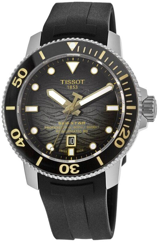 Tissot Herreklokke T120.607.17.441.01 Seastar Grå/Gummi Ø46 mm