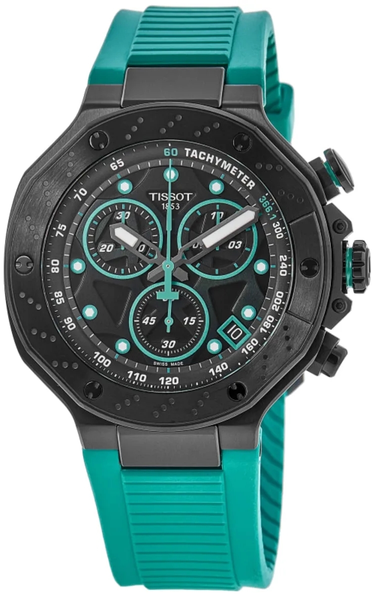 Tissot Herreklokke T141.417.37.051.01 T-Race Sort/Gummi Ø45 mm
