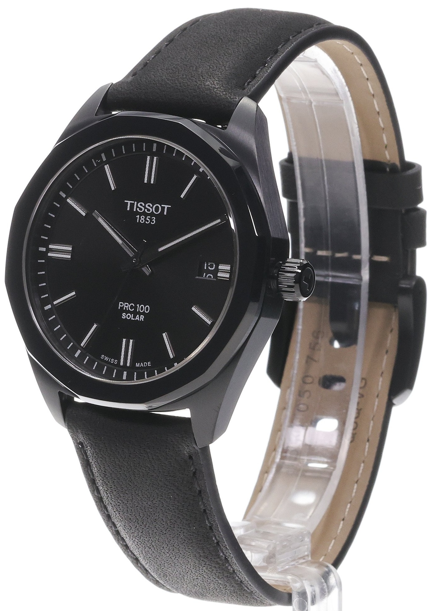 Tissot Herreklokke T151.422.36.051.00 PRC 100 Solar Sort/Lær Ø39 mm
