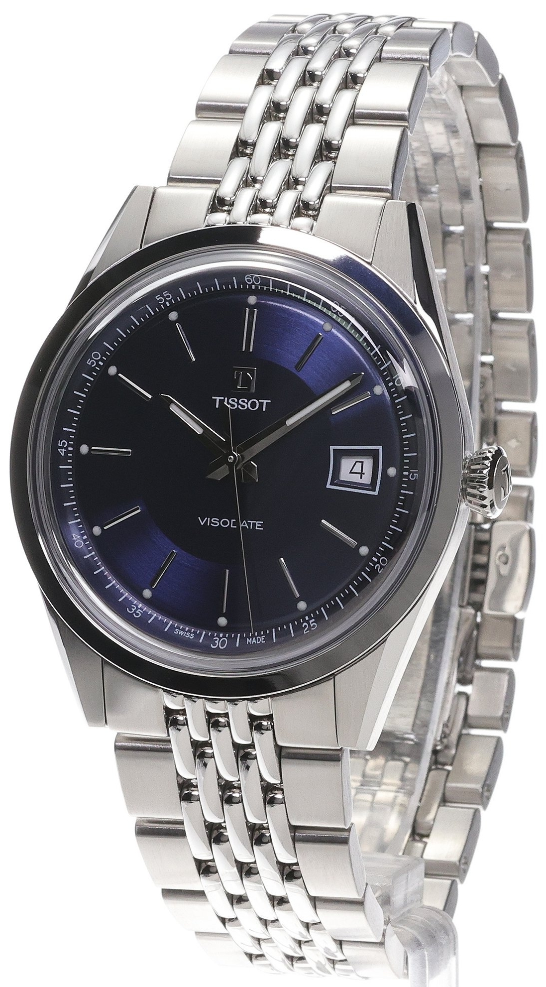 Tissot Herreklokke T157.407.11.041.00 Visodate Blå/Stål Ø39 mm