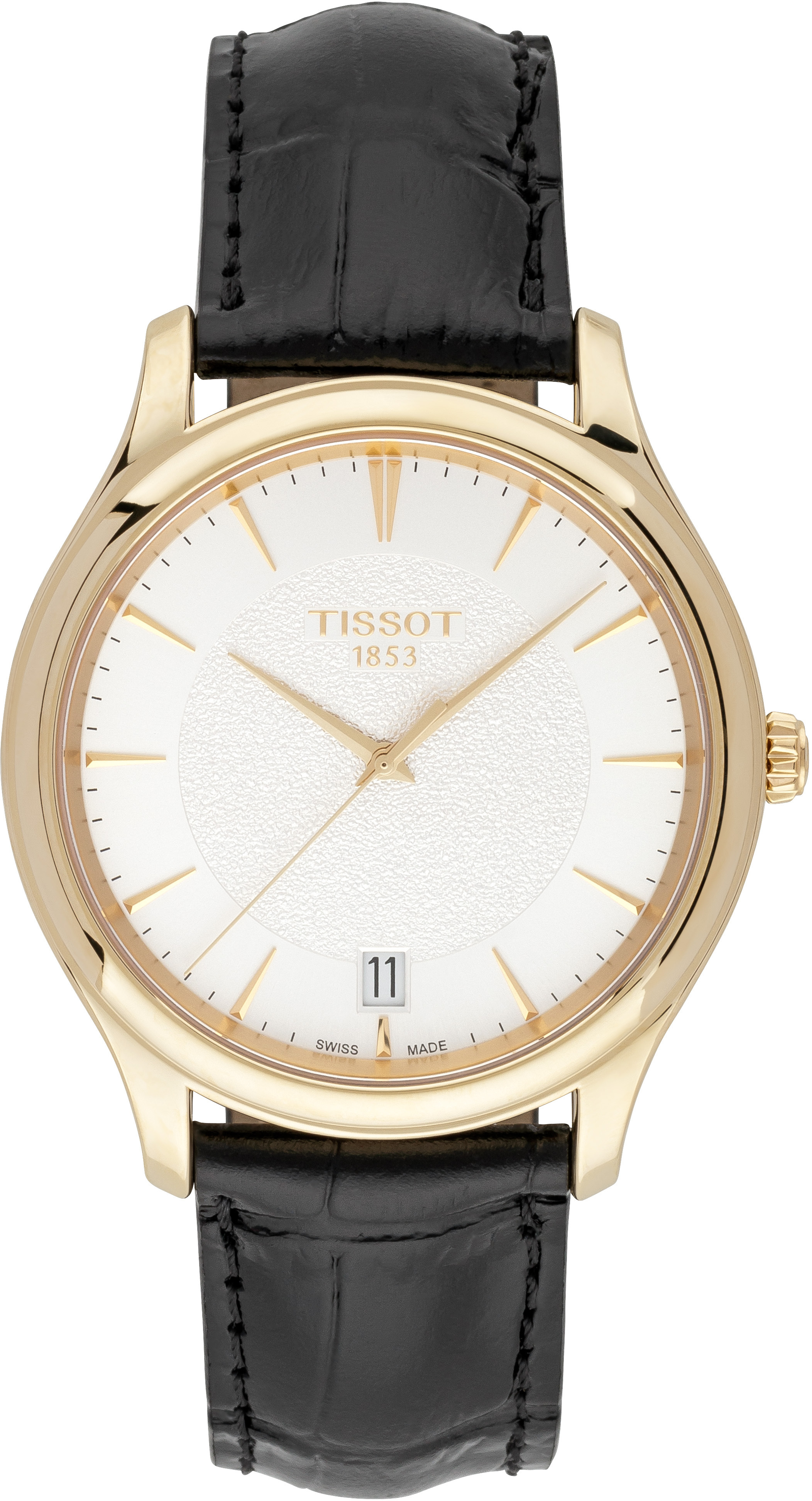 Tissot T-Gold Herreklokke T924.410.16.031.00 Sølvfarget/Lær Ø40 mm - Tissot