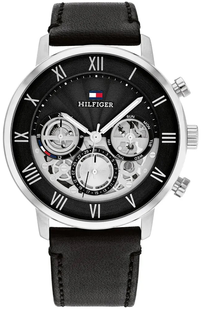 Tommy Hilfiger Herreklokke 1710565 Multifunction Sort/Lær Ø44 mm