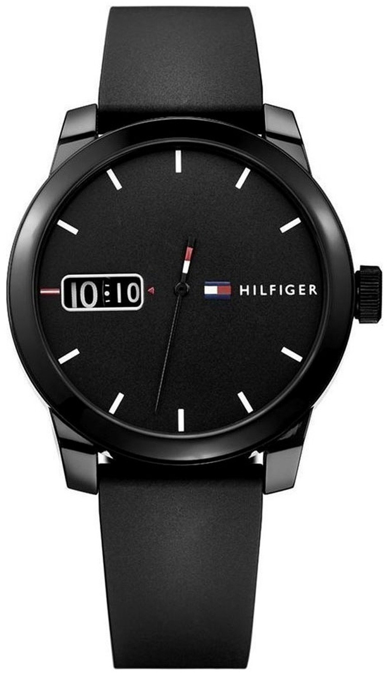 Tommy Hilfiger Herreklokke 1791382 Dress Sort/Gummi Ø42 mm