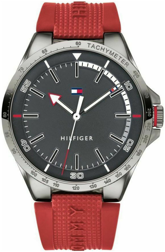 Tommy Hilfiger Herreklokke 1791527 Grå/Gummi Ø44 mm