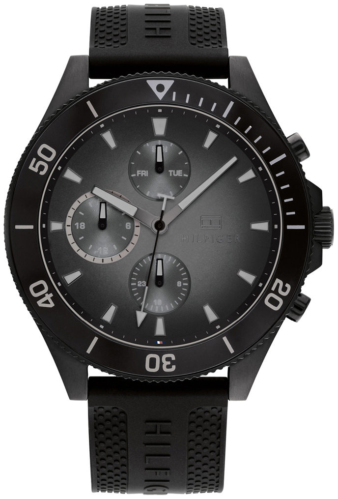 Tommy Hilfiger Herreklokke 1791921 Larson Grå/Gummi Ø46 mm