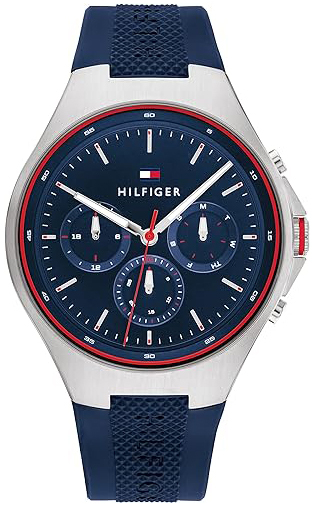 Tommy Hilfiger Herreklokke 1792057 Justin Blå/Gummi Ø44 mm
