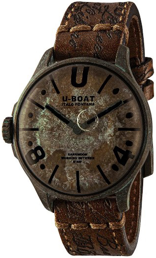 U-Boat Herreklokke 9600 Darkmoon Brun/Lær Ø44 mm
