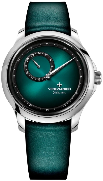 Venezianico Herreklokke 1221570 Redentore Enigma Grønn/Lær Ø40 mm