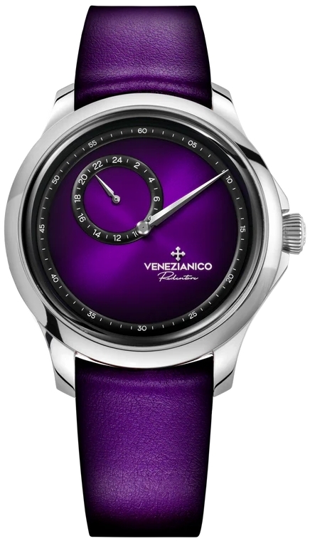 Venezianico Herreklokke 1221572 Redentore Enigma Lilla/Lær Ø40 mm