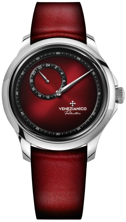 Venezianico Herreklokke 1221573 Redentore Enigma Rød/Lær Ø40 mm