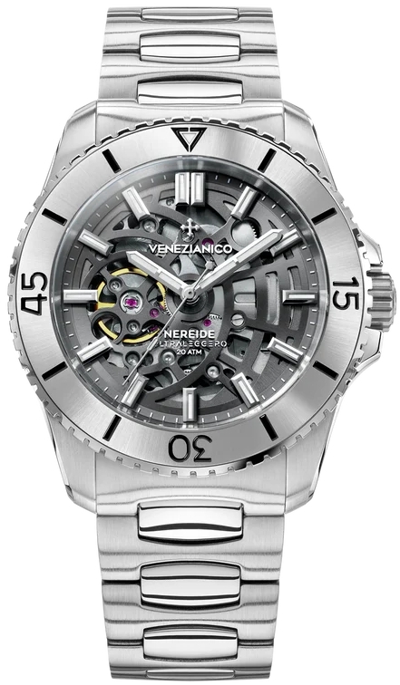 Venezianico Herreklokke 3921508C Nereide Ultraleggero Grå/Stål Ø42