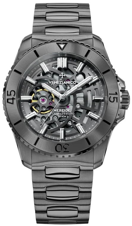 Venezianico Herreklokke 3921509C Nereide Ultraleggero Grå/Stål Ø42