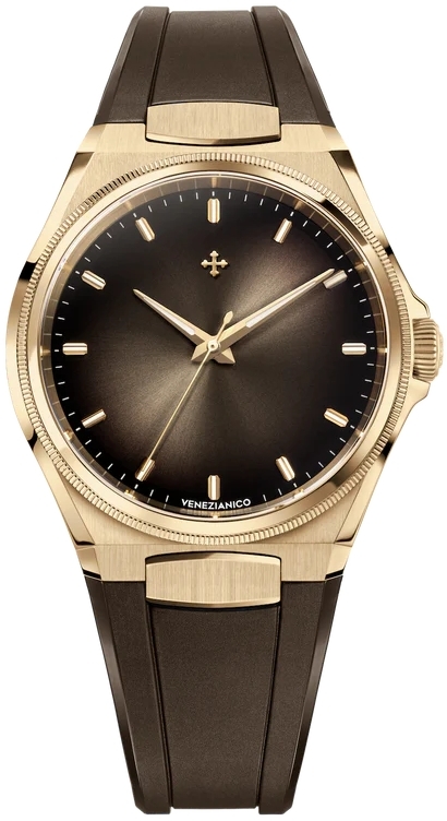 Venezianico Herreklokke 6221555 Arsenale Bronzo Brun/Gummi Ø40 mm