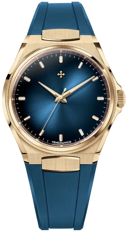 Venezianico Herreklokke 6221556 Arsenale Bronzo Blå/Gummi Ø40 mm