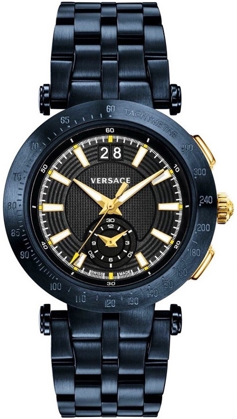 Versace Herreklokke VAH050016 V Race Blå/Stål Ø43 mm