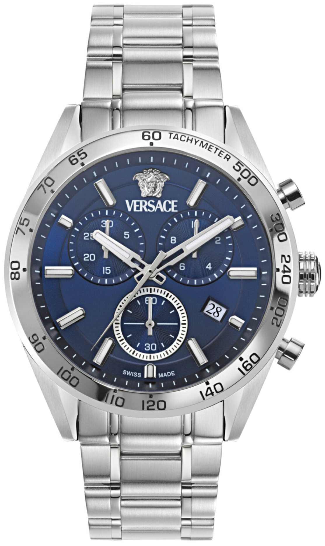 Versace VE0CA0124 V Code Blå/Stål Ø41 mm
