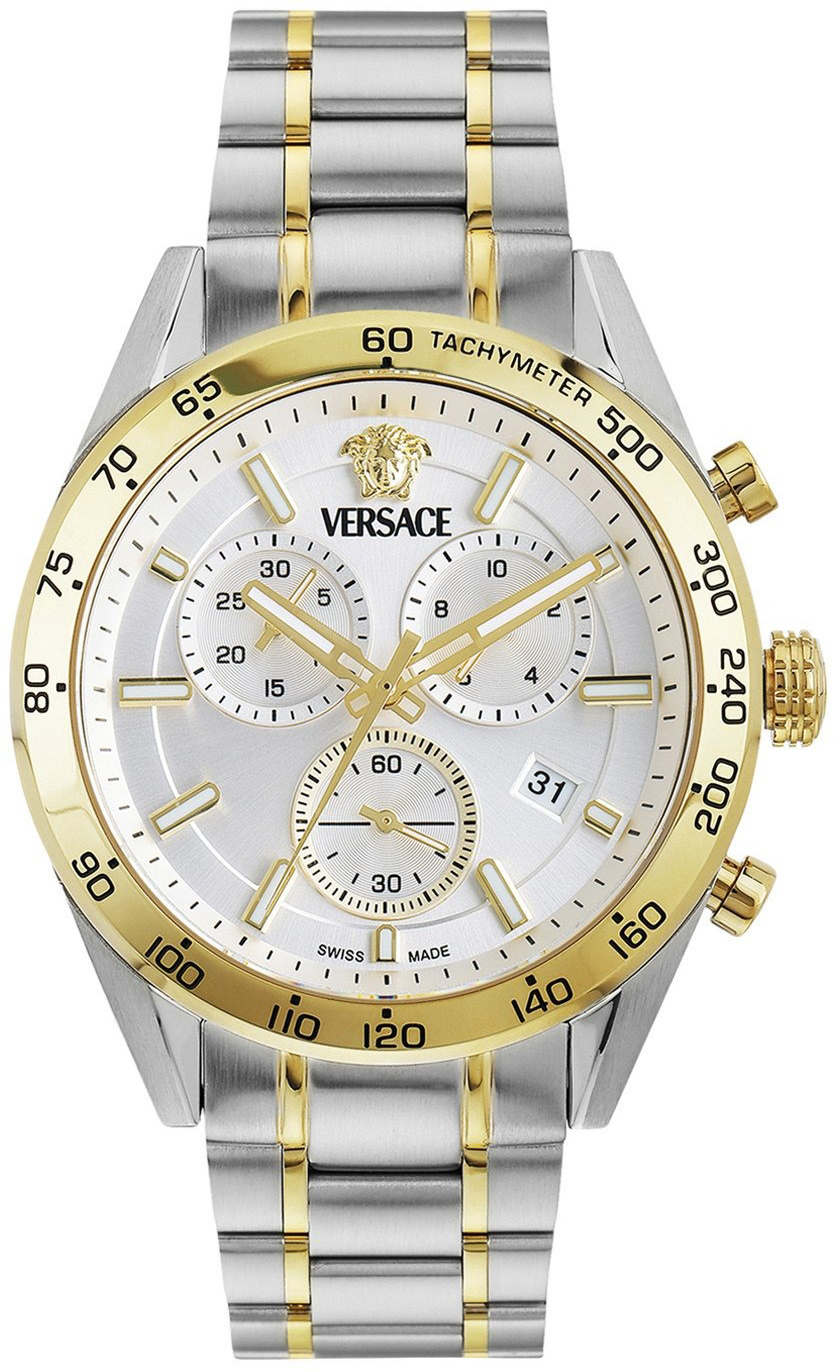 Versace VE0CA0224 V Code Sølvfarget/Gulltonet stål Ø41 mm