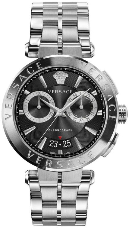 Versace Herreklokke VE1D02623 Aion Sort/Stål Ø45 mm
