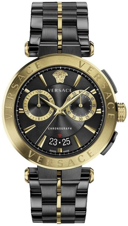 Versace Herreklokke VE1D02723 Aion Sort/Gulltonet stål Ø45 mm