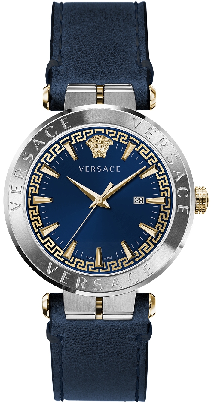 Versace Herreklokke VE2G00221 Aion Blå/Lær Ø44 mm