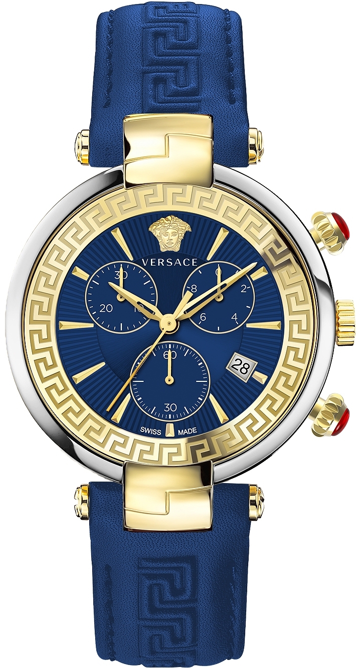 Versace Herreklokke VE2M00221 Revive Blå/Lær Ø41 mm
