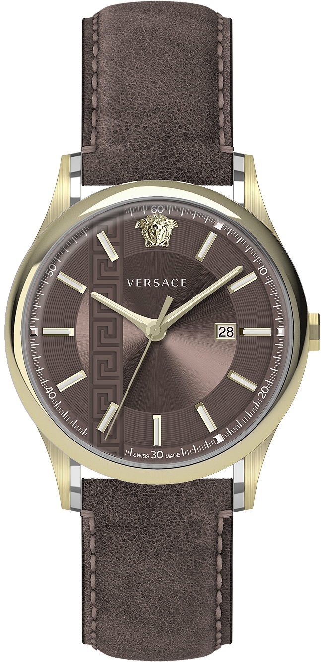 Versace Herreklokke VE4A00320 Aiakos Brun/Lær Ø44 mm