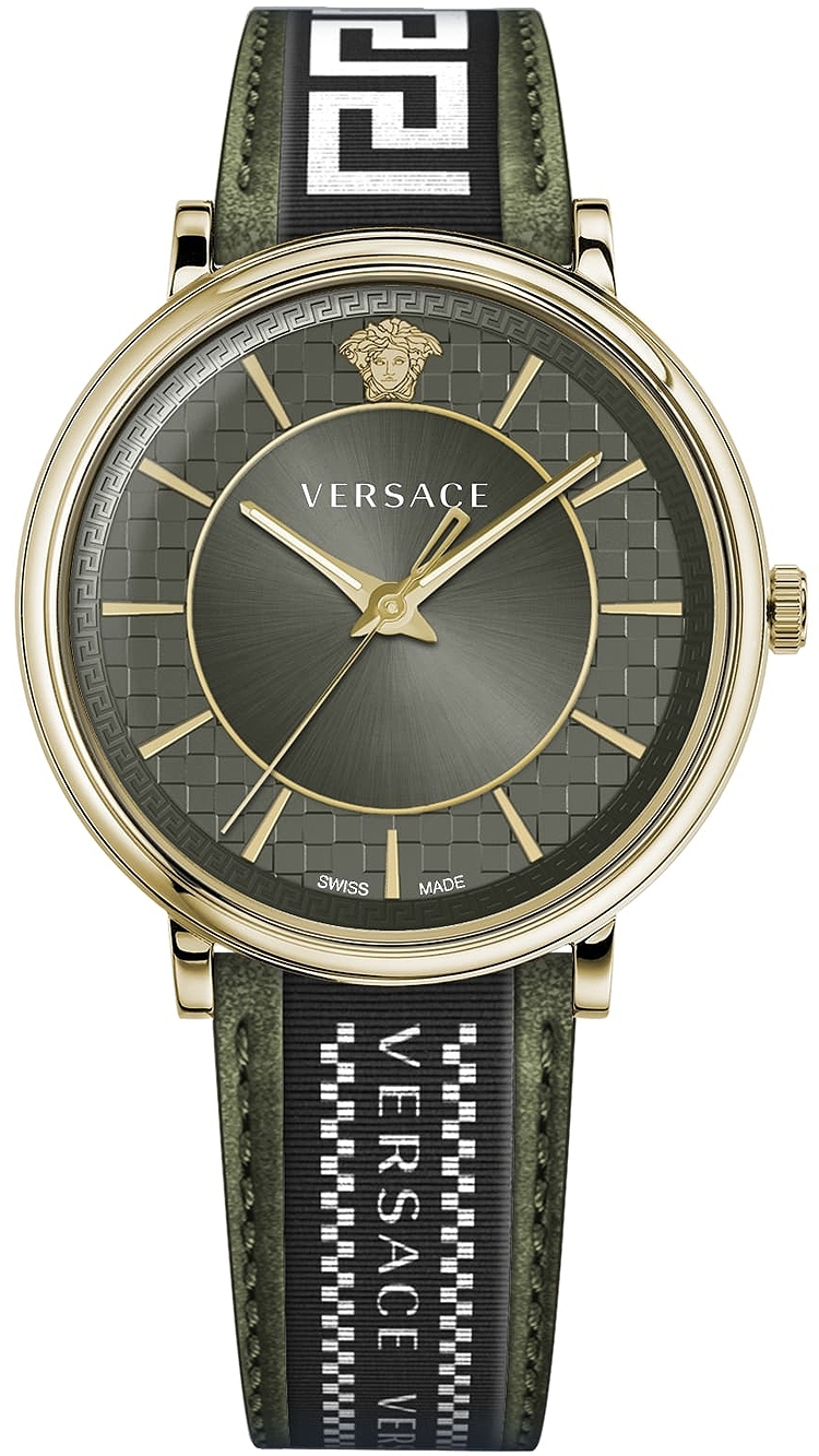 Versace Herreklokke VE5A01621 V Circle Grønn/Lær Ø42 mm