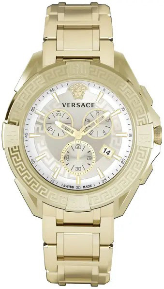 Versace Herreklokke VE5CA0623 Chrono Sølvfarget/Gulltonet stål Ø46