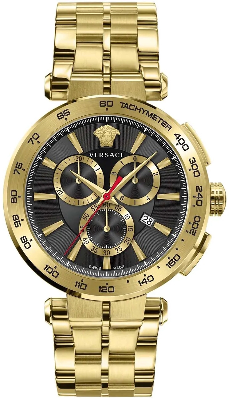 Versace Herreklokke VE6CA0623 Aion Sort/Gulltonet stål Ø45 mm