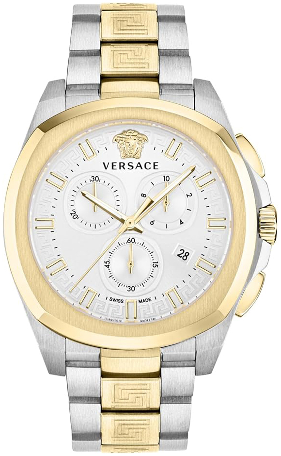 Versace Herreklokke VE7CA0823 Chrono Sølvfarget/Gulltonet stål