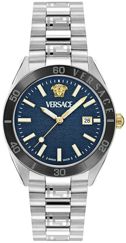 Versace Herreklokke VE8E00324 V Dome Blå/Stål Ø42 mm