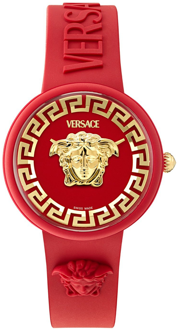 Versace VE8J00324 Medusa Rød/Gummi Ø39 mm