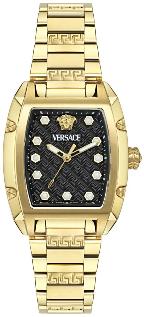 Versace Herreklokke VE8K00524 Dominus Sort/Gulltonet stål