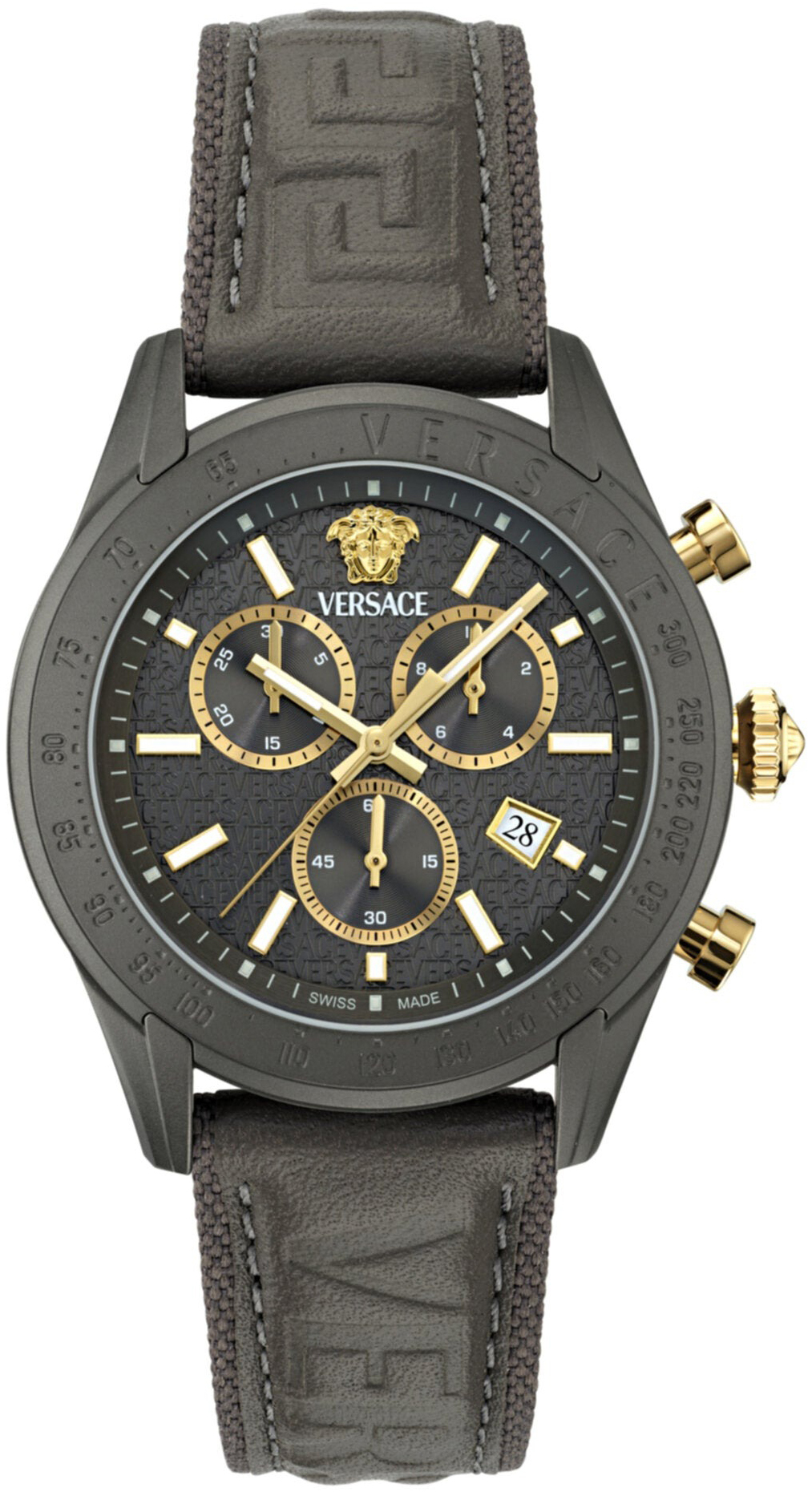 Versace Herreklokke VE8R00124 Chrono Grå/Tekstil Ø44 mm