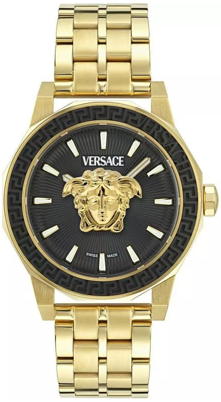 Versace Herreklokke VE9I00424 Medusa Sort/Gulltonet stål Ø43 mm