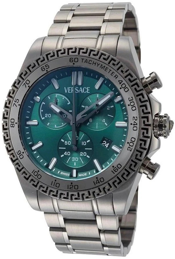 Versace Herreklokke VE9K01224 Chrono X Grønn/Stål Ø44 mm