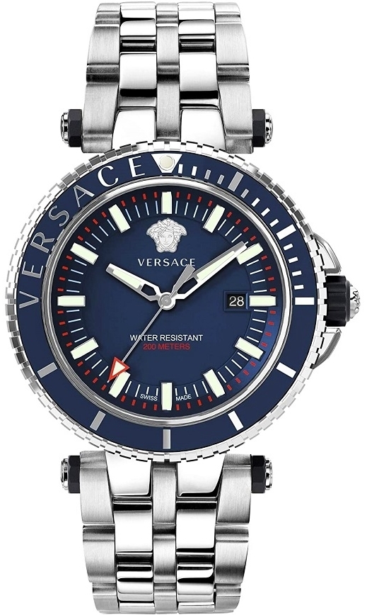 Versace Herreklokke VEAK00418 V Race Diver Blå/Stål Ø46 mm