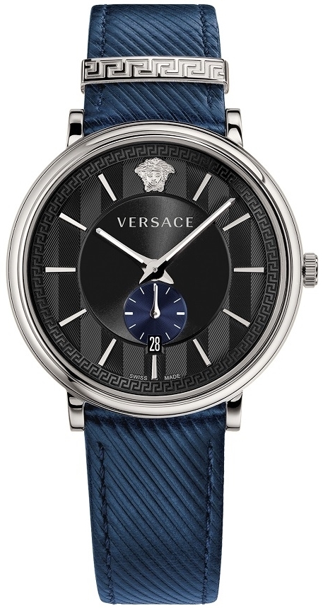 Versace Herreklokke VEBQ01018 V Circle Sort/Lær Ø42 mm