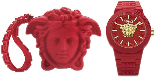 Versace Herreklokke VEEFA0124 V Pop Rød/Gummi Ø43 mm
