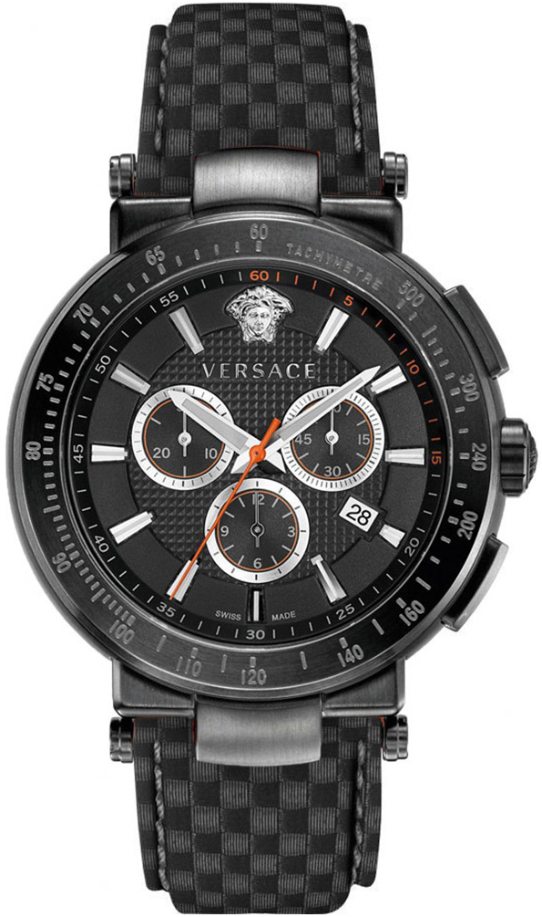 Versace Herreklokke VEFG02020 Mystique Sport Sort/Lær Ø46 mm
